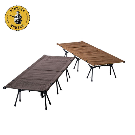 オイルワックスキャンバス コット|ヴィンテージ風 高低2段調整式 行軍床 – Vintage Hunter