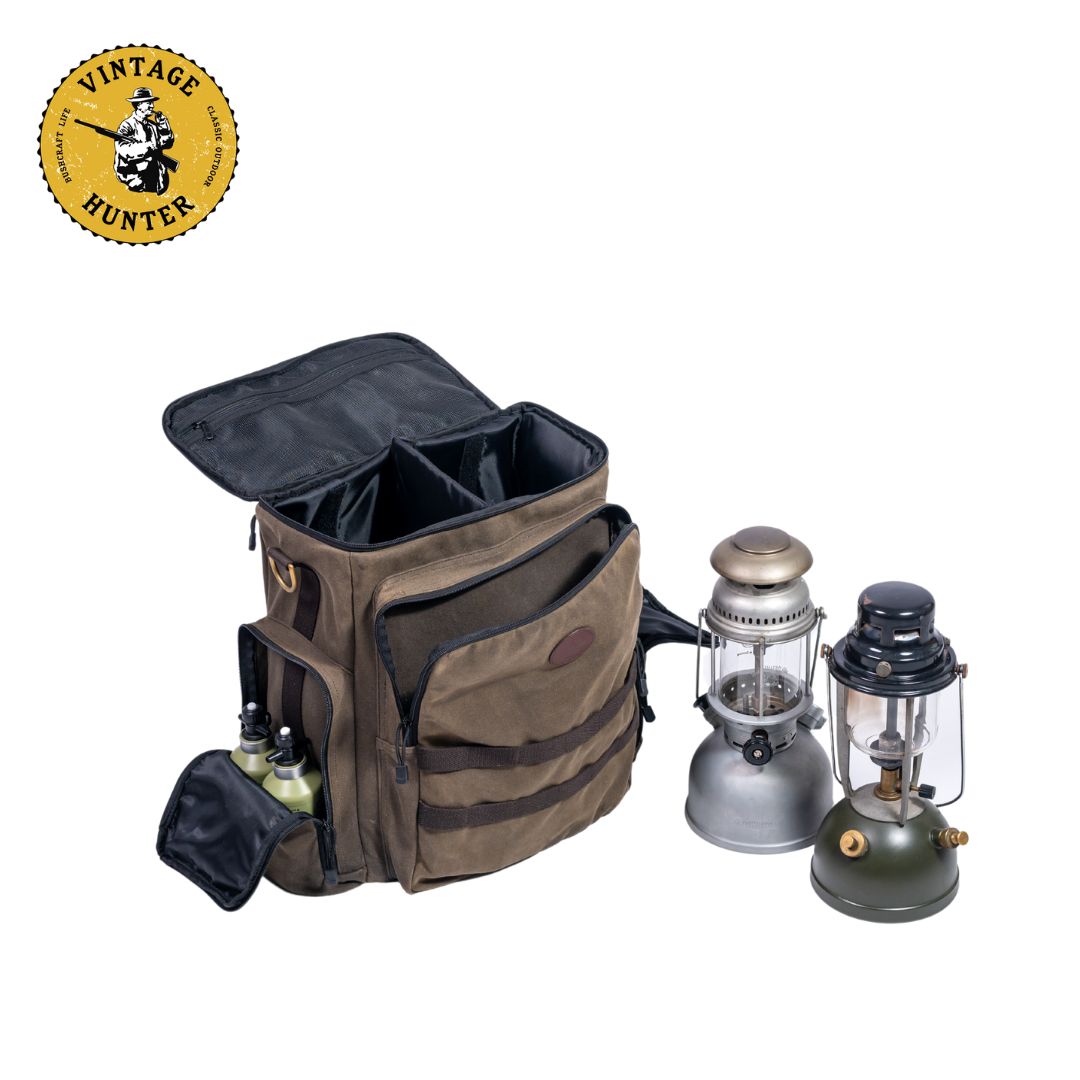 オイルワックスキャンバス 2台用ガソリンランタンバッグ|Vintage Hunter
