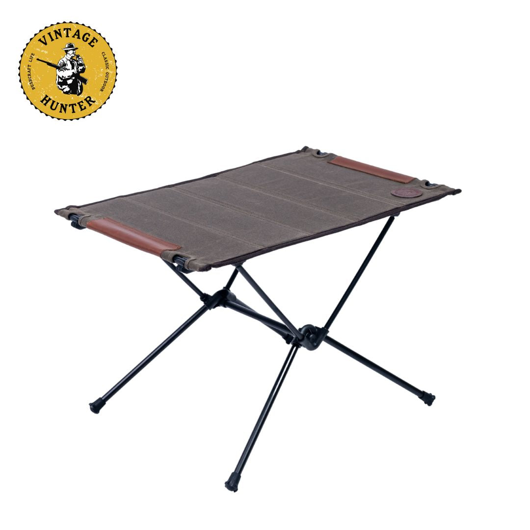 オイルワックスキャンバス 軽量フォールディングテーブル｜Vintage