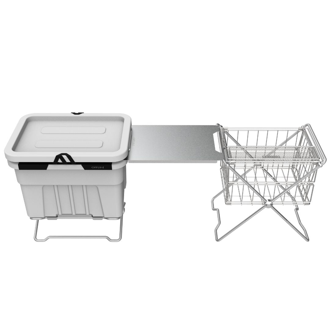 【予約販売|6/15入荷予定】VECTOR x–TOP 1ユニット・モジュールテーブルフレーム (Silver / Black)|Offline