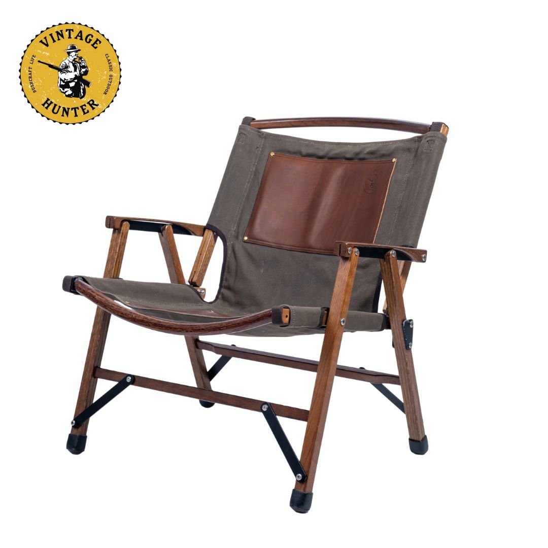 オイルワックスキャンバス折りたたみ椅子｜標準/ワイド 2サイズ｜Vintage Hunter