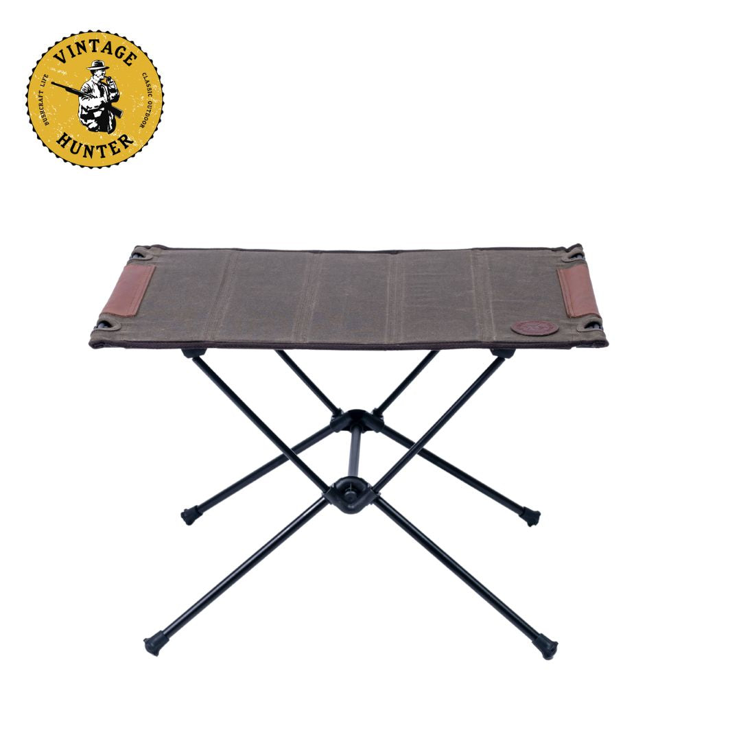 オイルワックスキャンバス 軽量フォールディングテーブル｜Vintage Hunter
