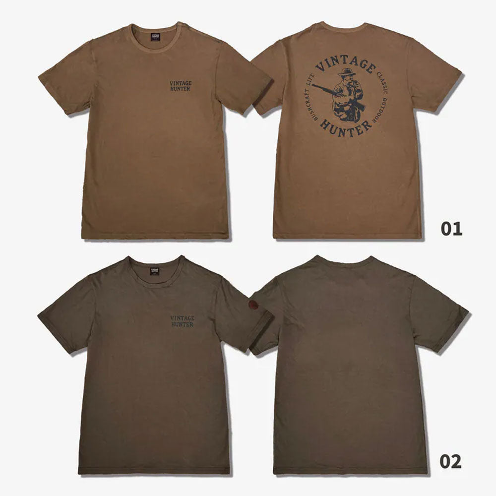 ハンティングTシャツ（ブラウン／オリーブ）｜Vintage Hunter