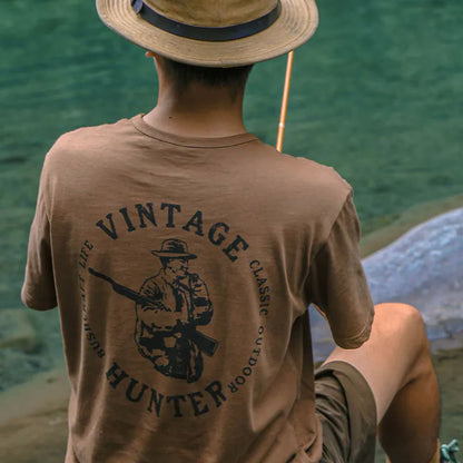 ハンティングTシャツ（ブラウン／オリーブ）｜Vintage Hunter