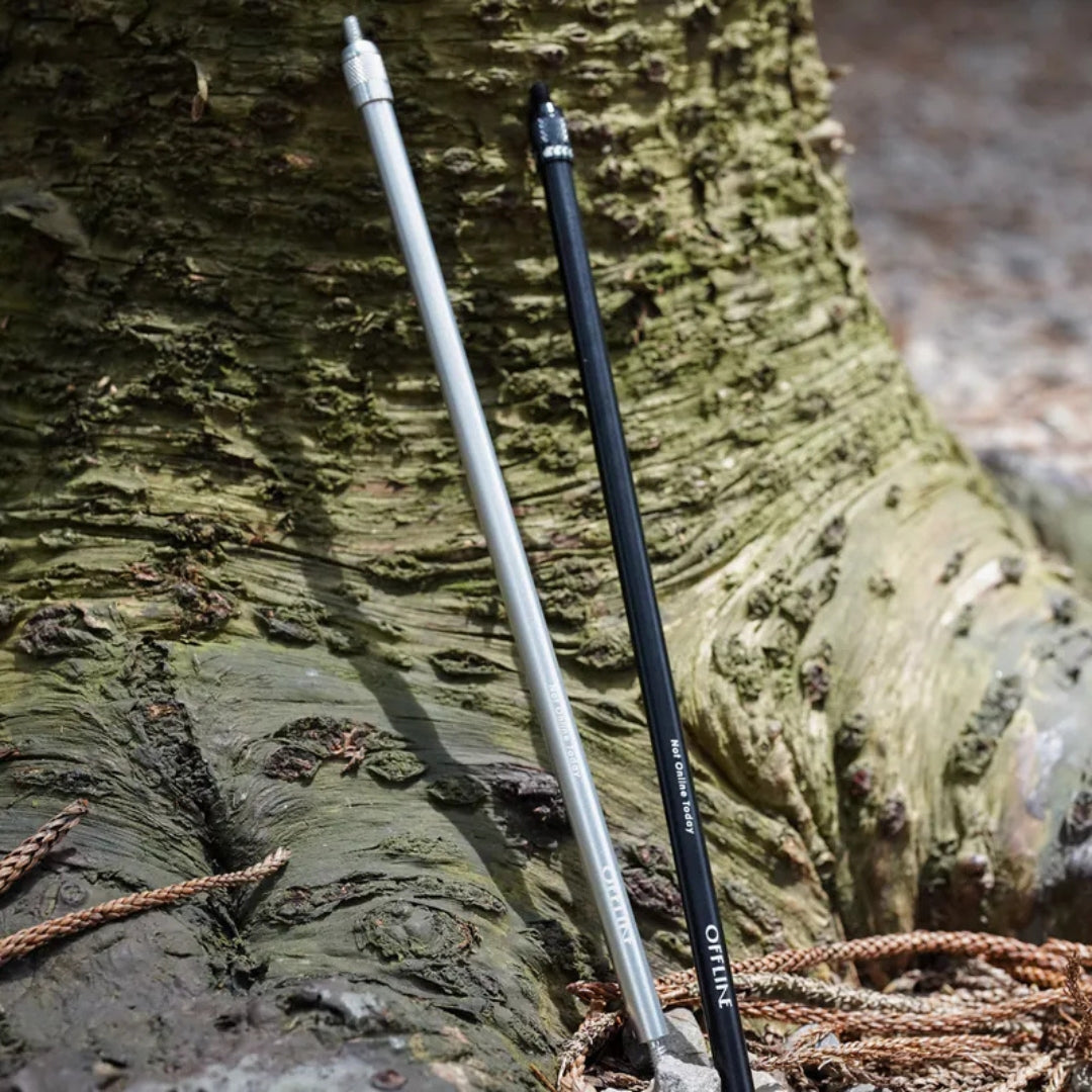 OFFLINE TELESCOPIC LANTERN POLE｜伸縮式テーブルランタンポール・両端1/4インチ規格（Black / Silver）